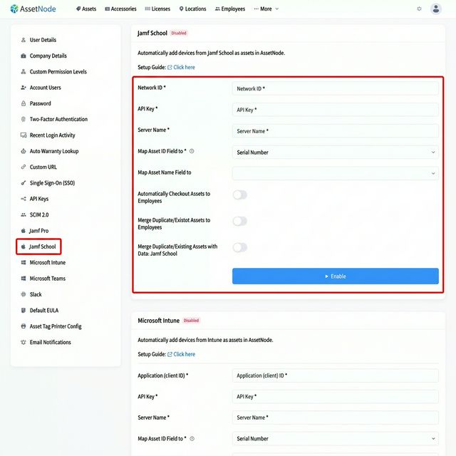 Jamf School: Speichern und prüfen