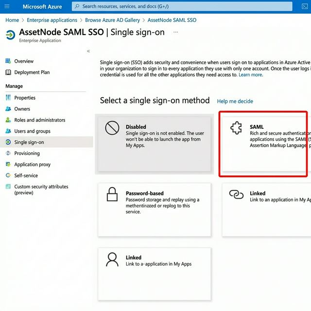 Azure AD: Zertifikat herunterladen