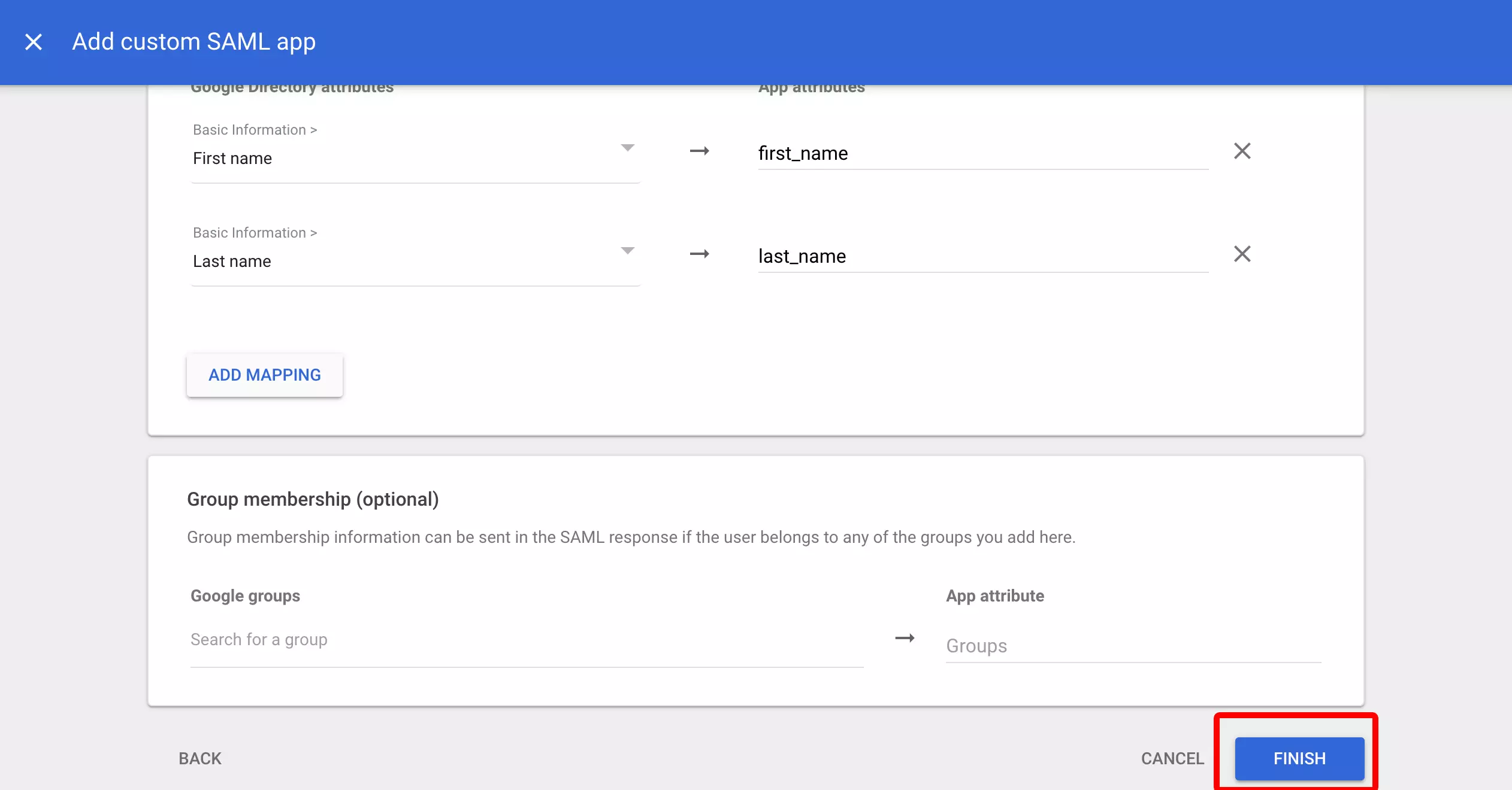Google Workspace: Daten in AssetNode eintragen